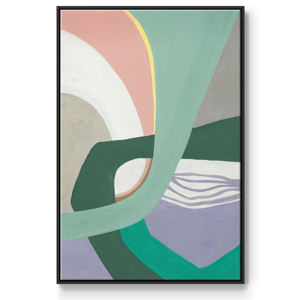 Merge Left - Framed Premium Gallery Wrapped Canvas L Frame - Ready to Hang