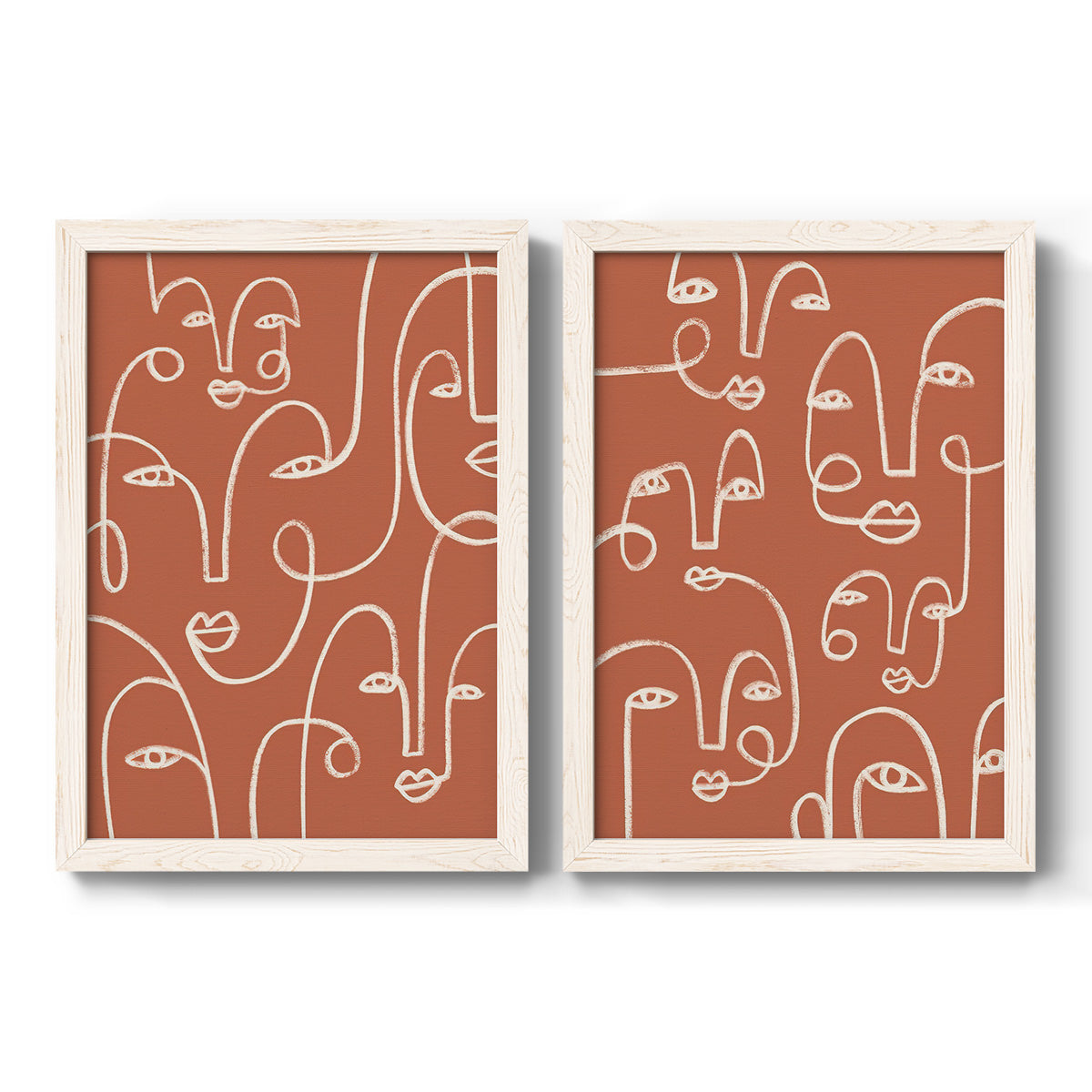 Connected Expressions I - Premium Framed Canvas 2 Piece Set - Ready to Hang
