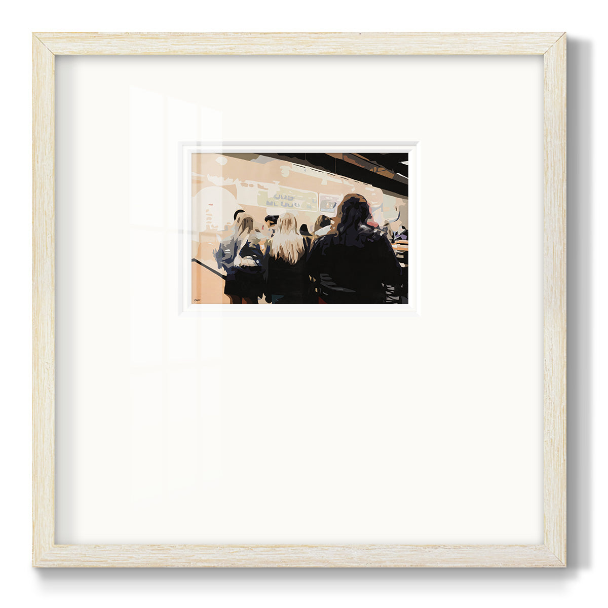 Late Night Queue Premium Framed Print Double Matboard