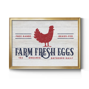 Farm Fresh Eggs - Modern Framed Canvas Print