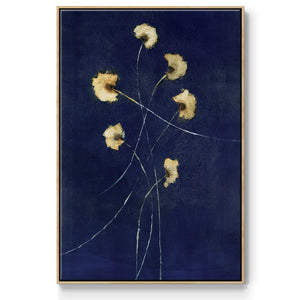 Indigo 1 - Framed Premium Gallery Wrapped Canvas L Frame - Ready to Hang