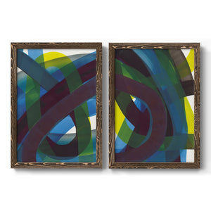 Cool Network I - Barnwood Framed Canvas Set