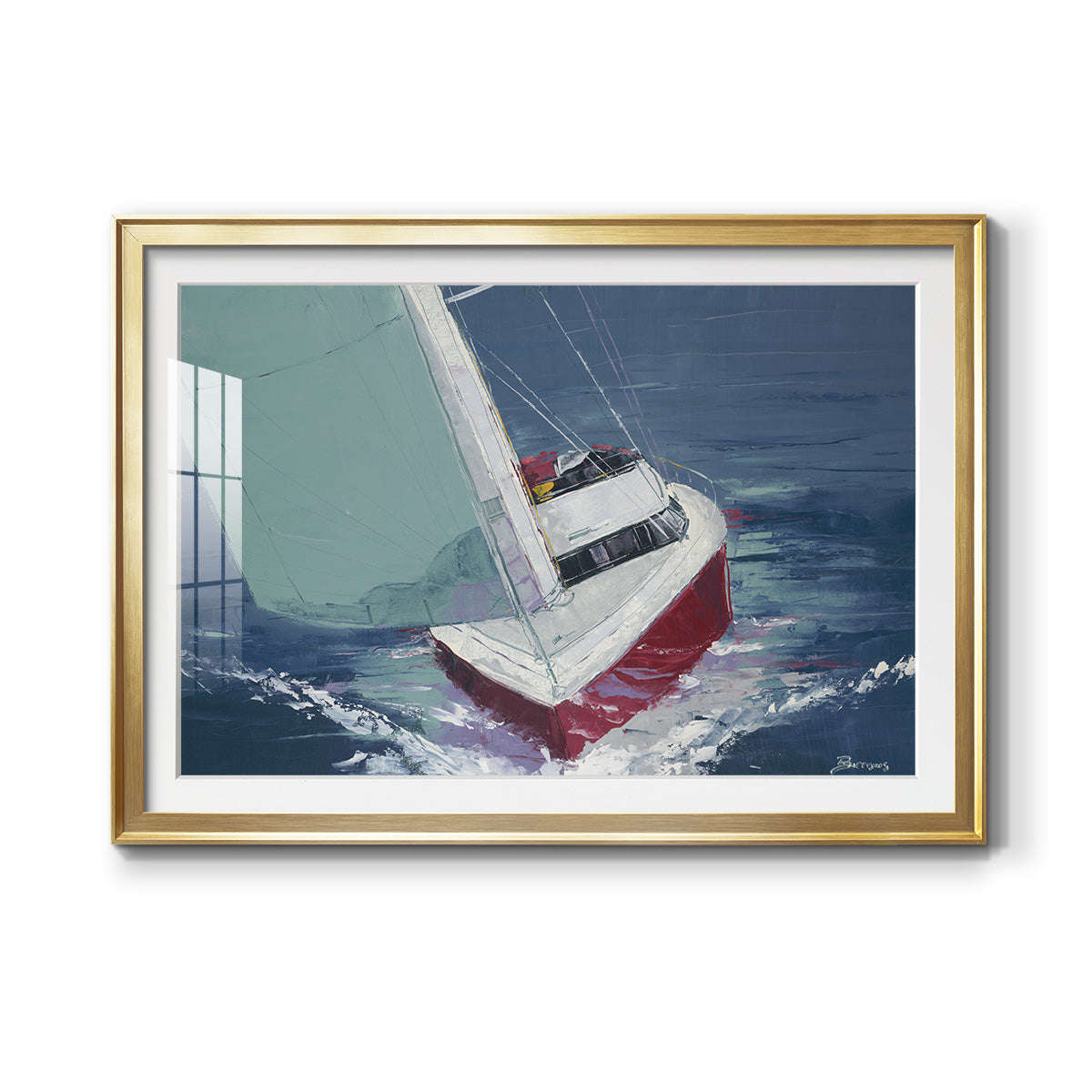 Day Sailing - Modern Framed Art Print
