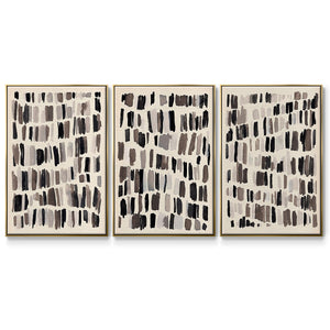 Chalk and Flint I - Framed Premium Gallery Wrapped Canvas L Frame 3 Piece Set - Ready to Hang