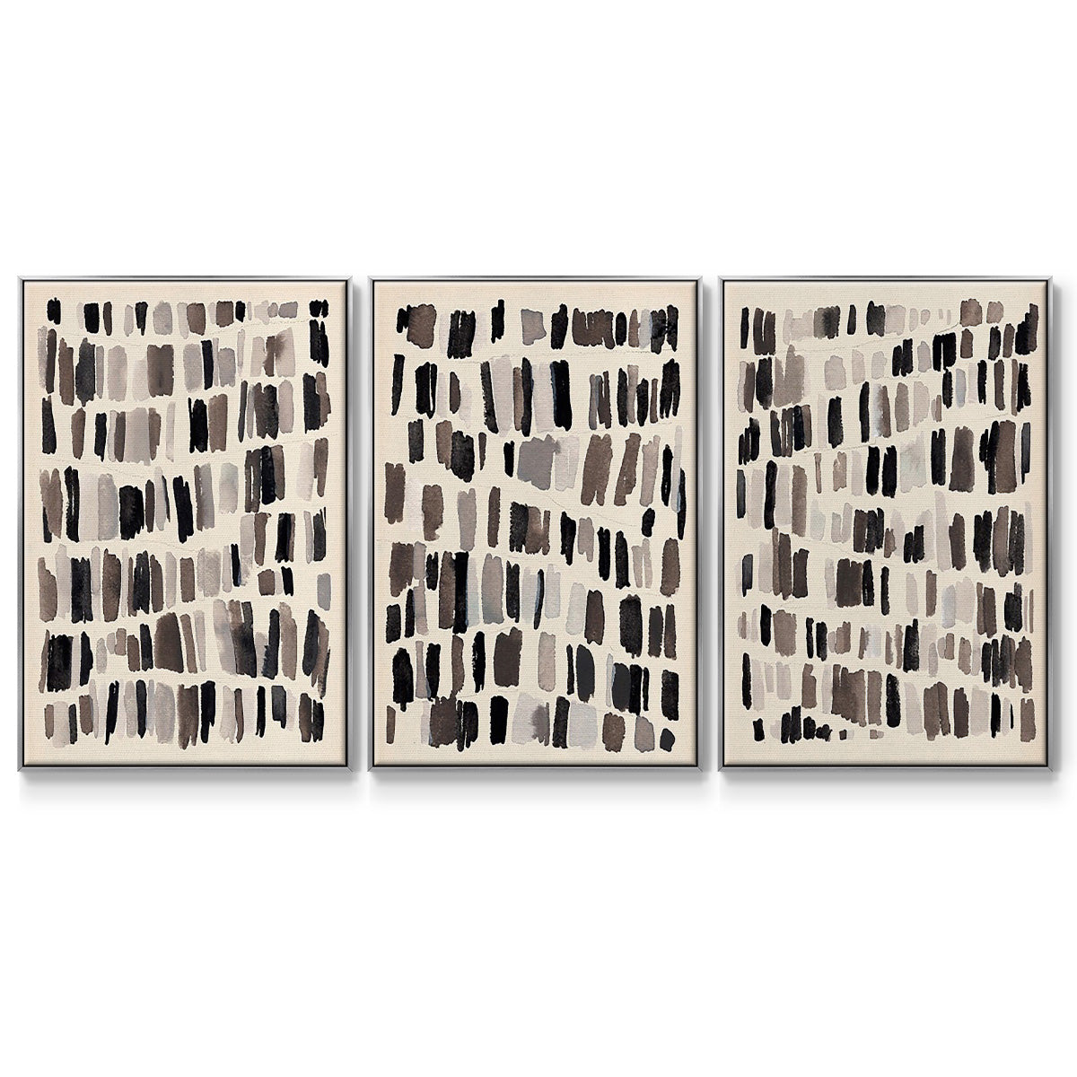 Chalk and Flint I - Framed Premium Gallery Wrapped Canvas L Frame 3 Piece Set - Ready to Hang