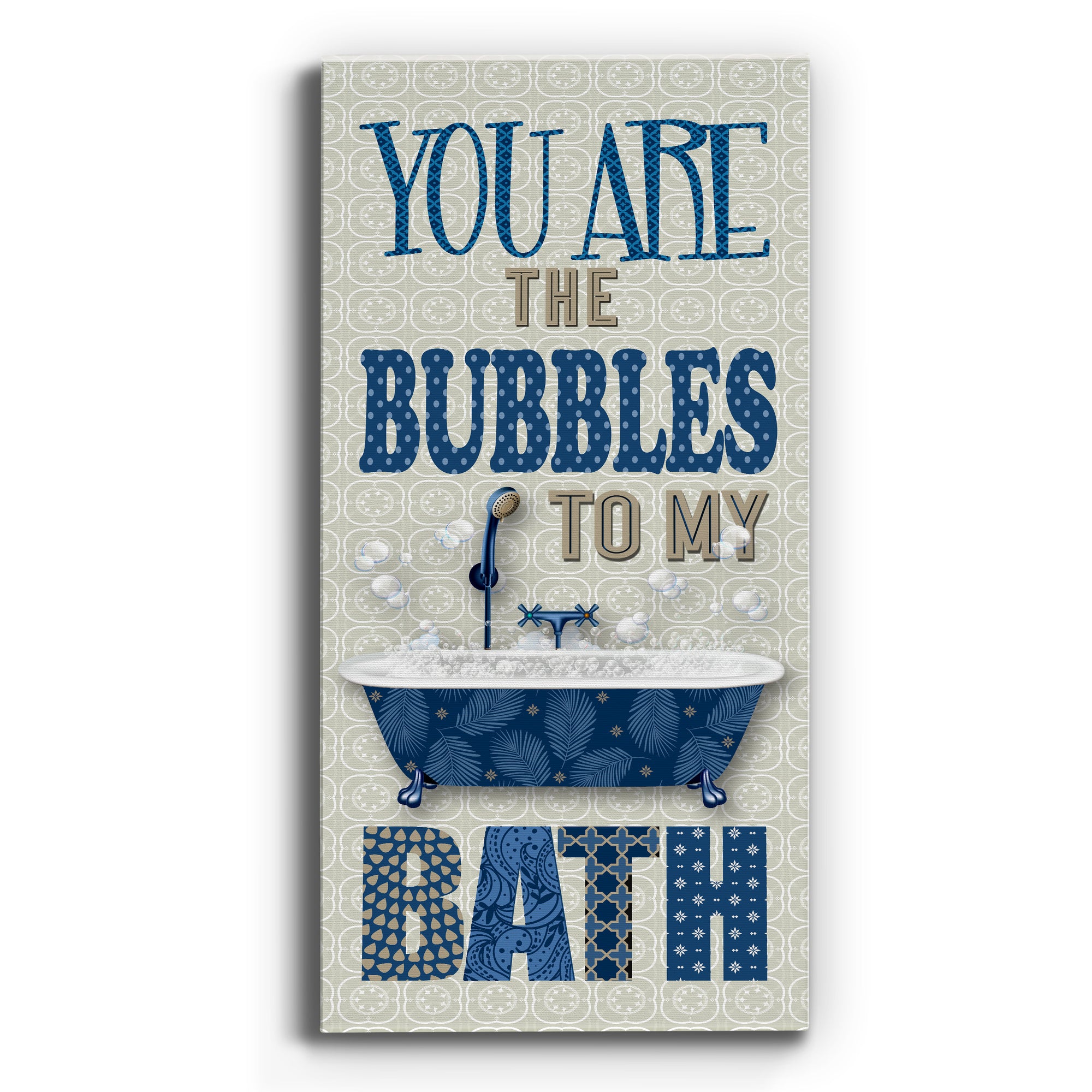 Bubbles to My Bath - Premium Gallery Wrapped Canvas - Ready to Hang