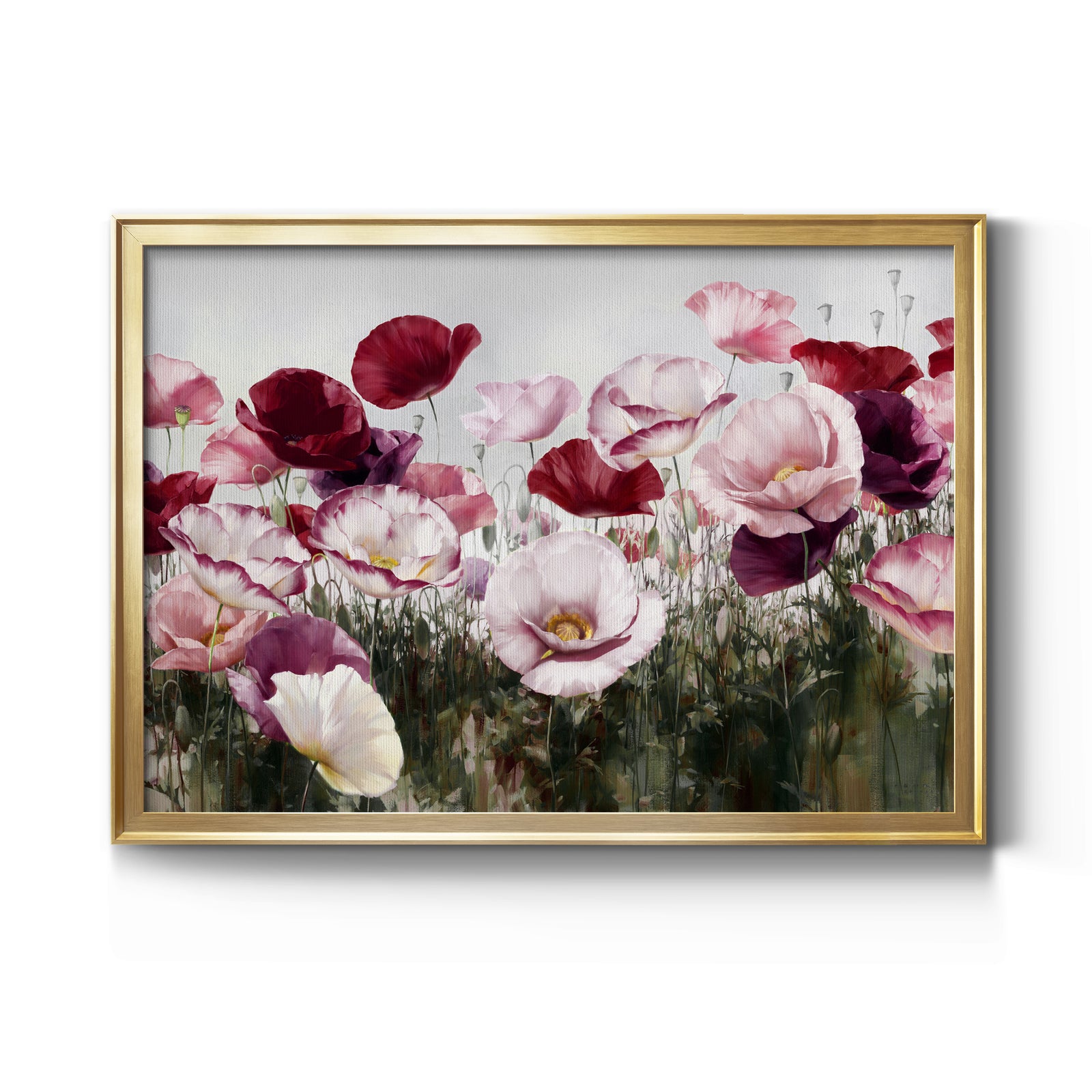 Royal Poppy Field - Modern Framed Canvas Print