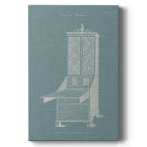 Hepplewhite Desk & Bookcase II - Canvas Art Print