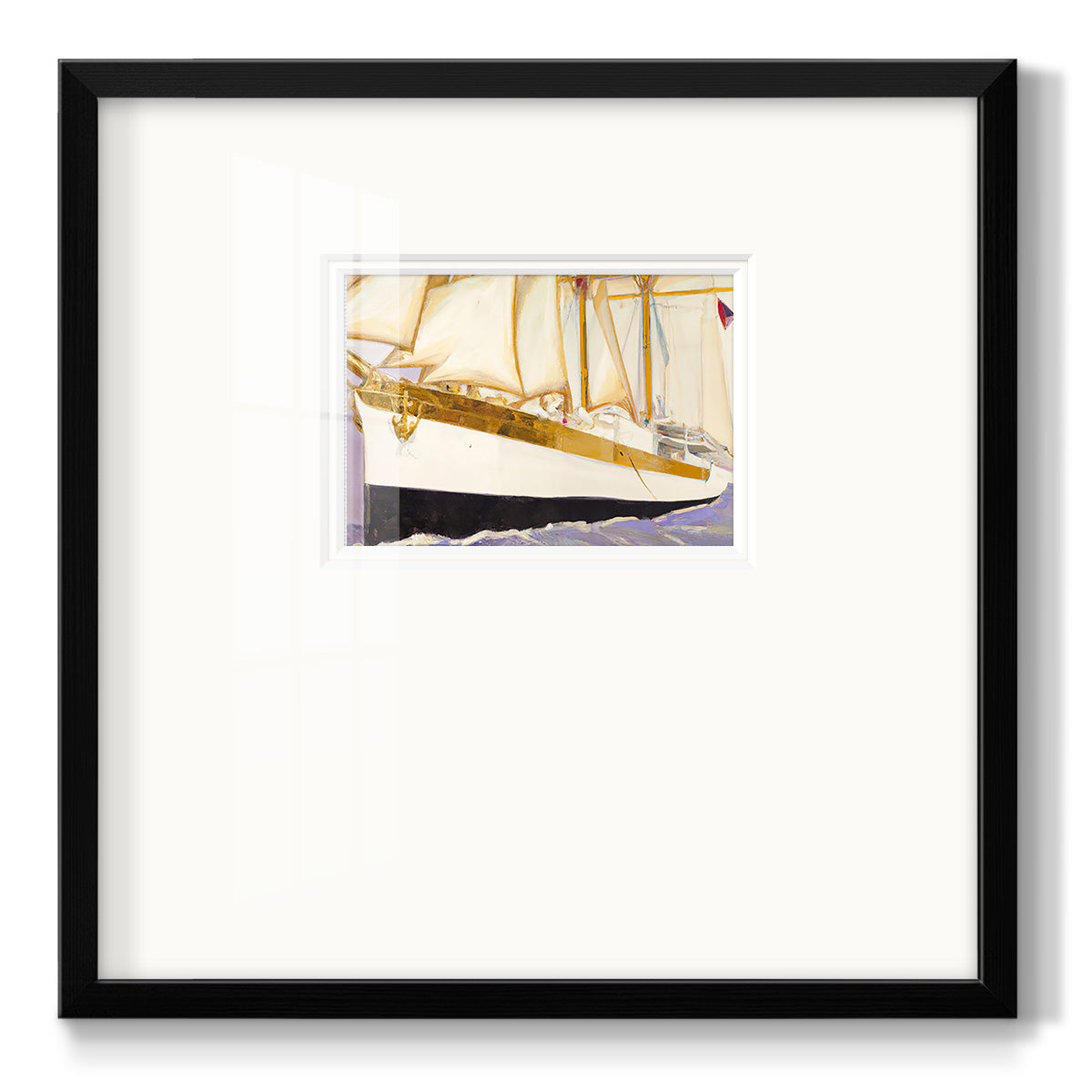 Godlen Sail V Premium Framed Print Double Matboard
