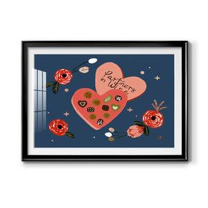 Happy Galentine I - Modern Framed Art Print