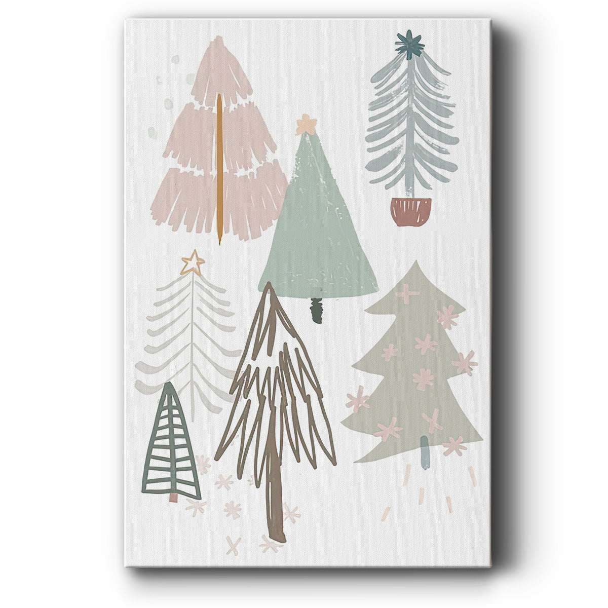 Christmas Tree Sketchbook Collection B - Canvas Art Print