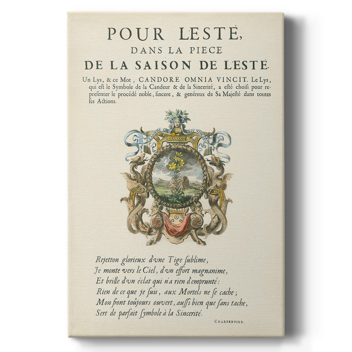 Printed Embellished Bookplate VI - Canvas Art Print