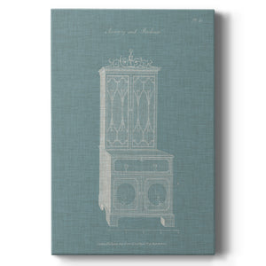 Hepplewhite Desk & Bookcase III - Canvas Art Print