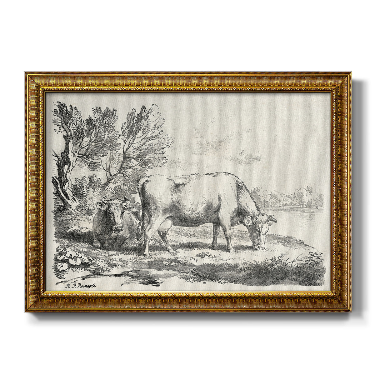 Rural Charms III - Ornate Framed Canvas Print