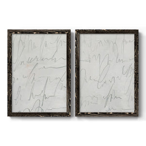 Scrabble I - Barnwood Framed Canvas Set