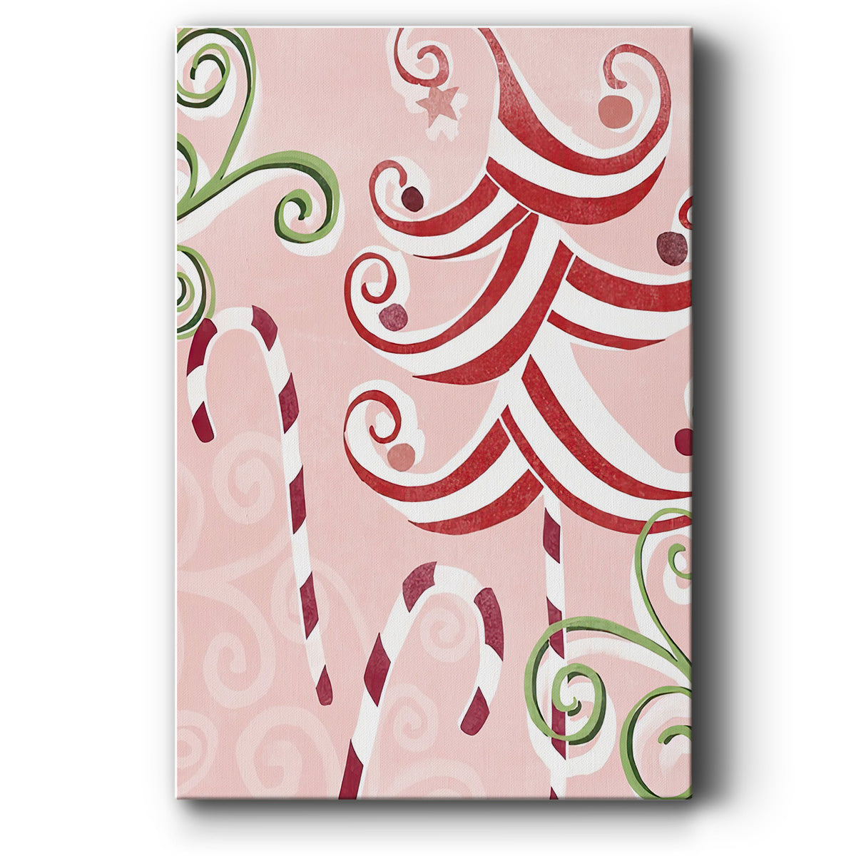 Candy Cane Holiday II - Canvas Art Print
