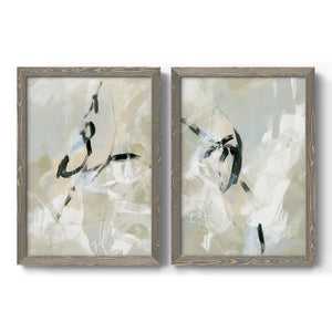 Scribble Veil I - Premium Framed Canvas 2 Piece Set - Ready to Hang