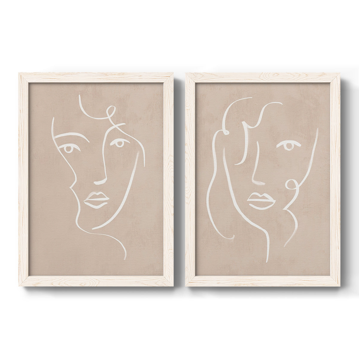Curly Face I - Barnwood Framed Canvas Set