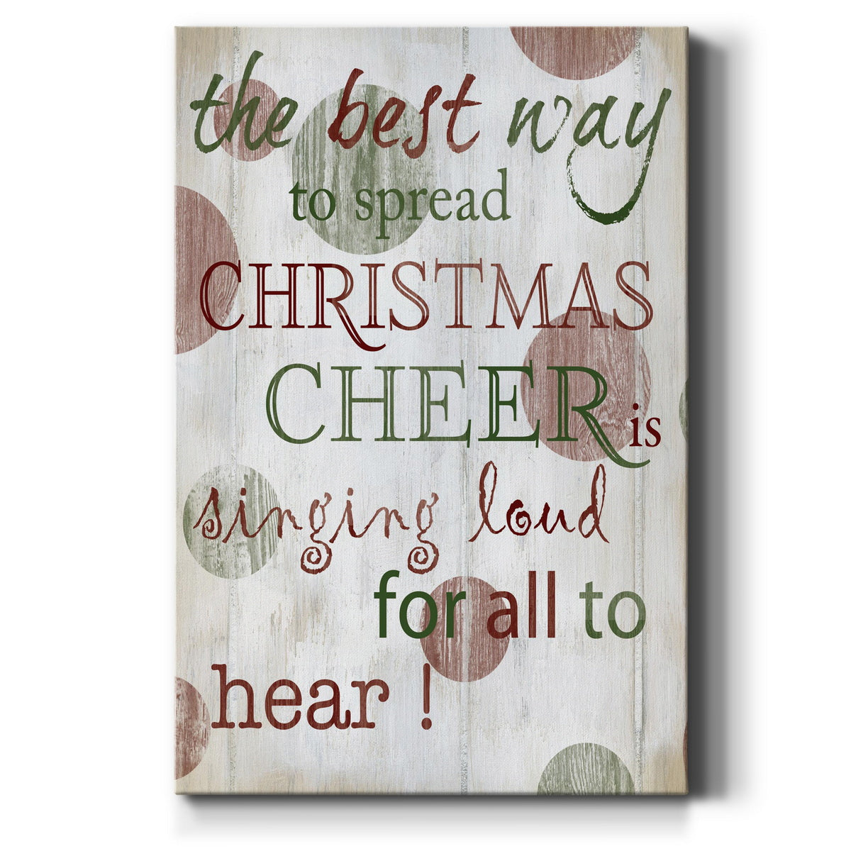 Christmas Cheer Type Premium Gallery Wrapped Canvas - Ready to Hang