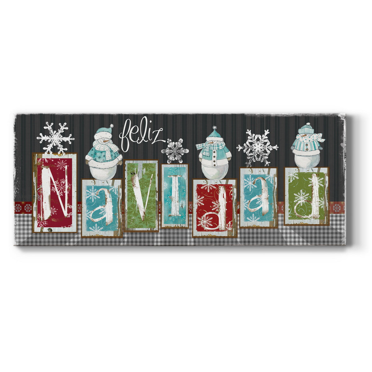 Navidad Blocks - Canvas Art Print