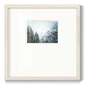 Snowfall in Cascadia II V1 Premium Framed Print Double Matboard