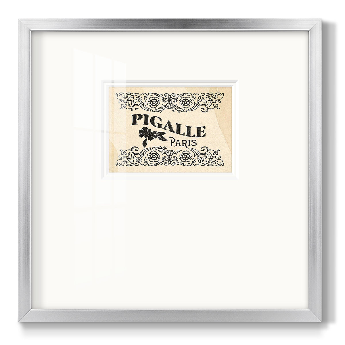 Antique French Label III Premium Framed Print Double Matboard