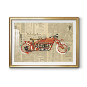 Vintage Red - Modern Framed Art Print