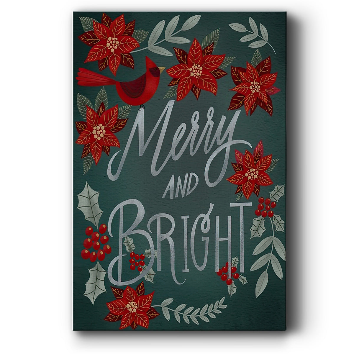 Red Flowers Christmas I - Canvas Art Print