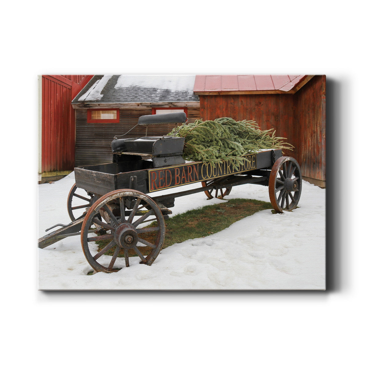 Country Store Wagon - Premium Gallery Wrapped Canvas  - Ready to Hang