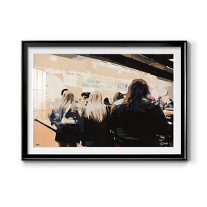 Late Night Queue - Modern Framed Art Print