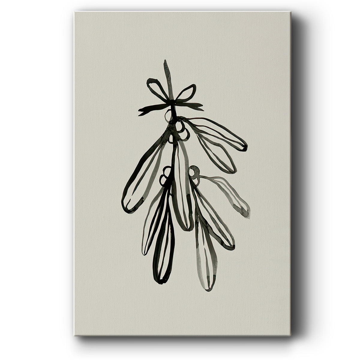 Mistletoe Sketch with Bows I - Canvas Art Print