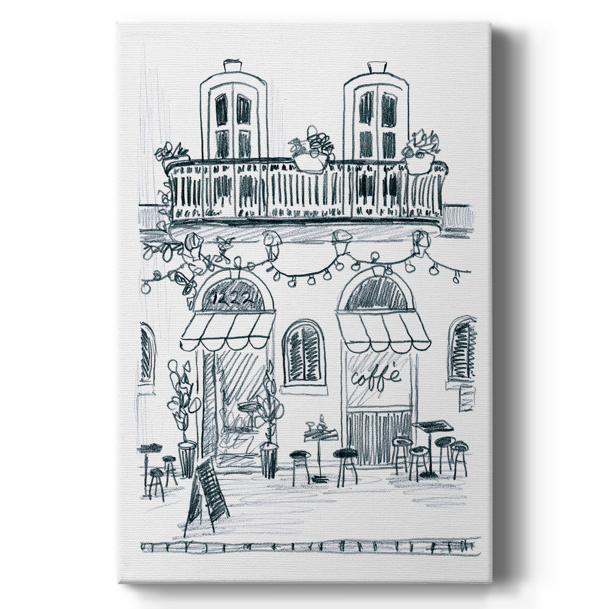 Italian Street Sketch II - Canvas Art Print