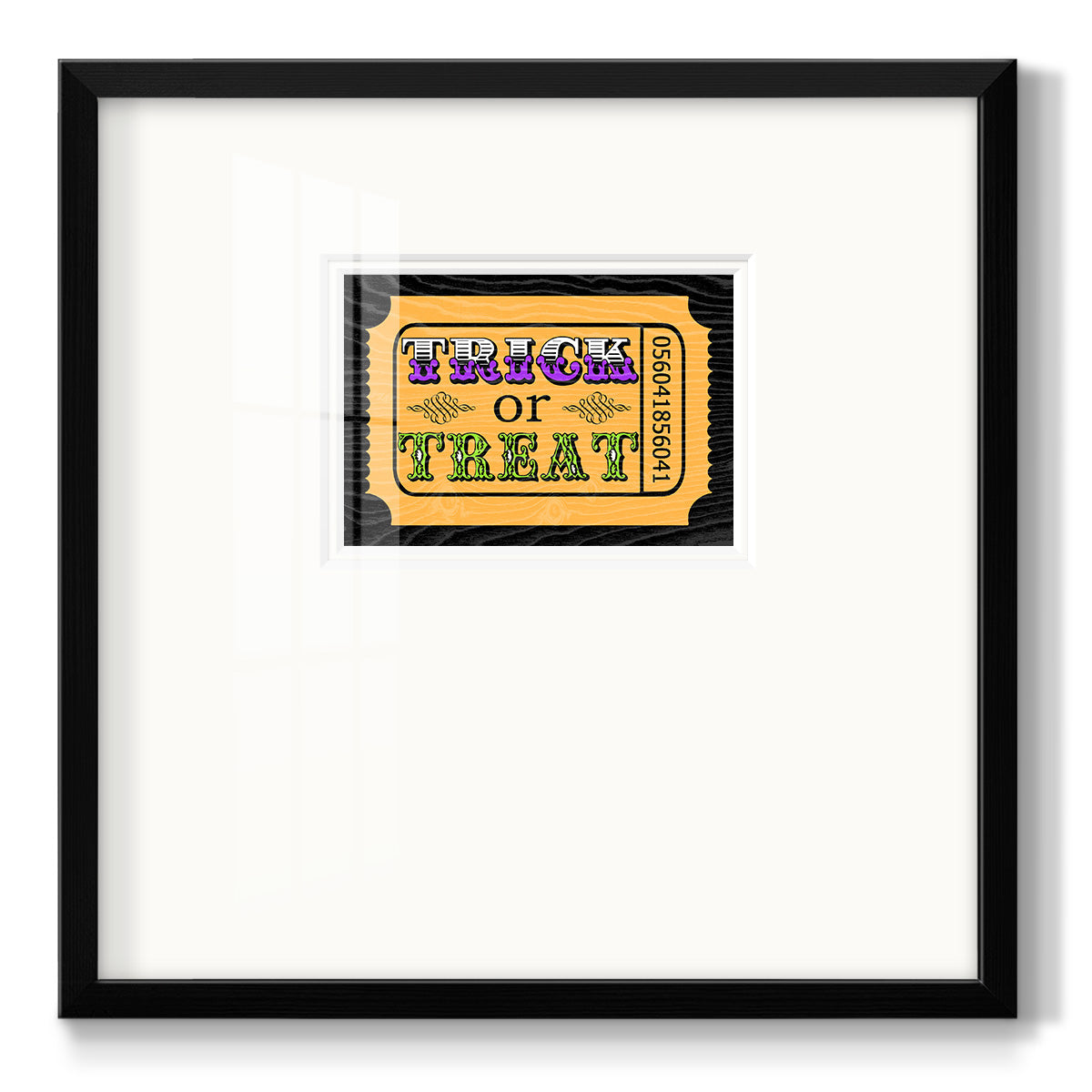 Trick or Treat Ticket Premium Framed Print Double Matboard