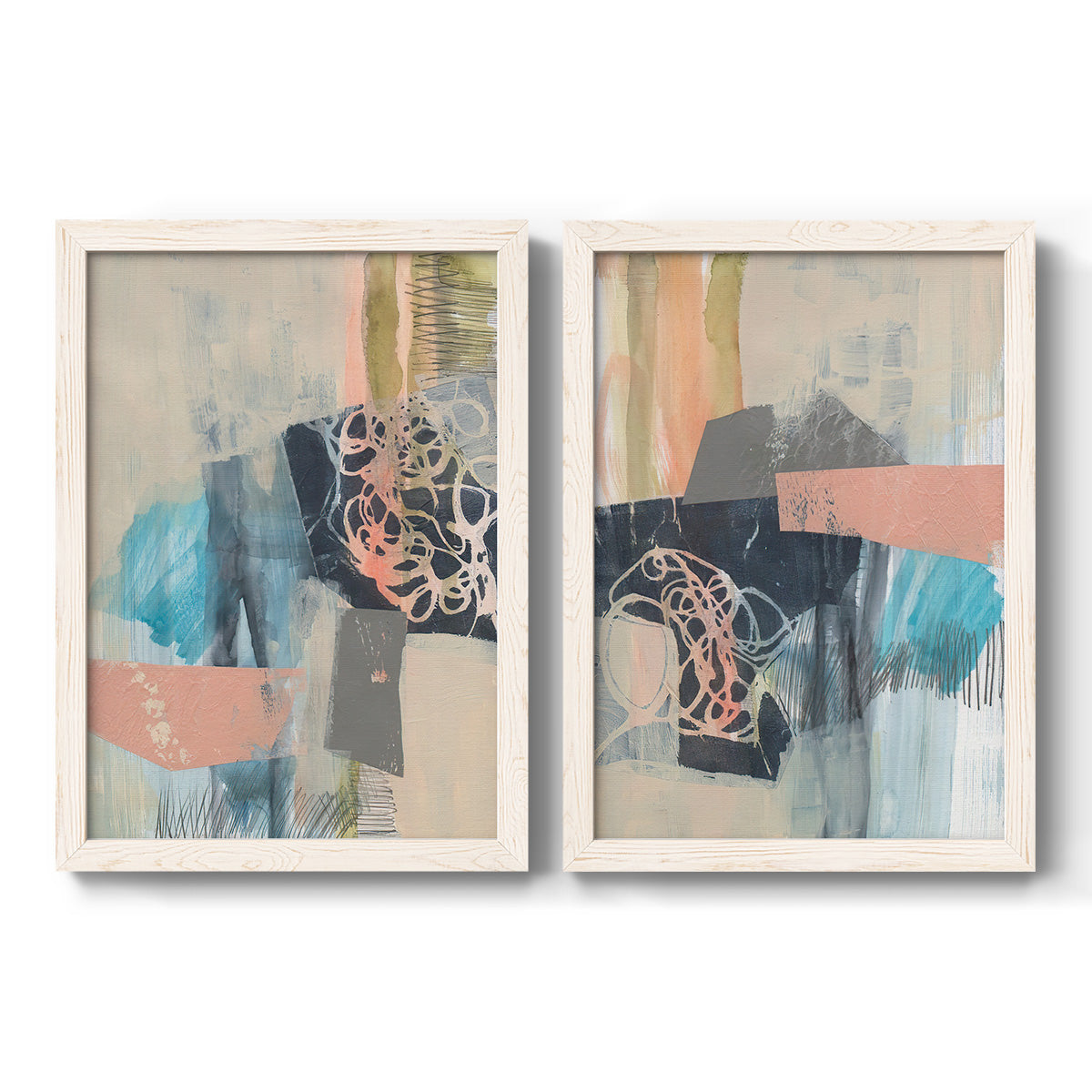 Reductive I - Barnwood Framed Canvas Set