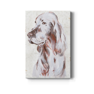 Sitting Dog III Premium Gallery Wrapped Canvas - Ready to Hang