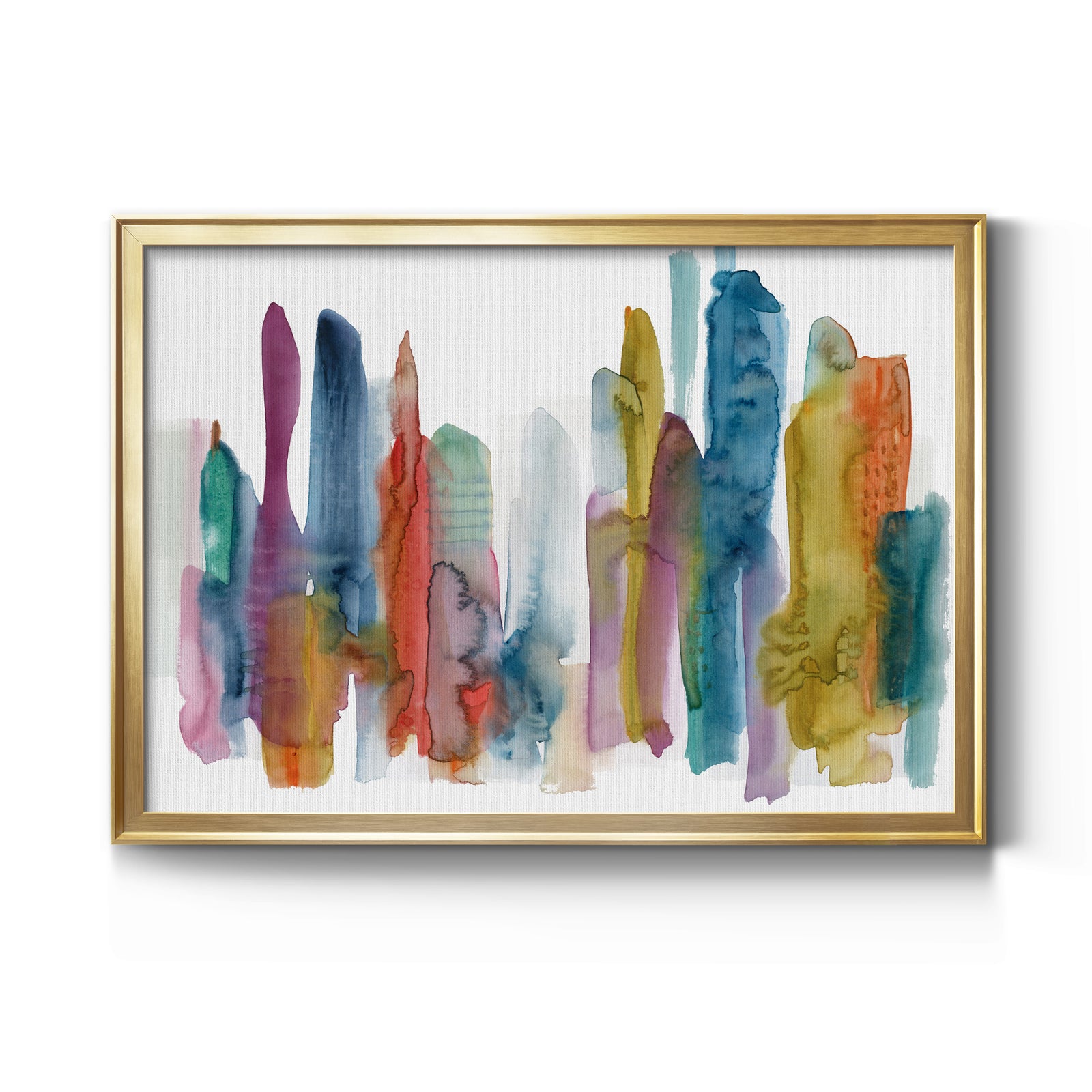 Spectrum Skyline - Modern Framed Canvas Print