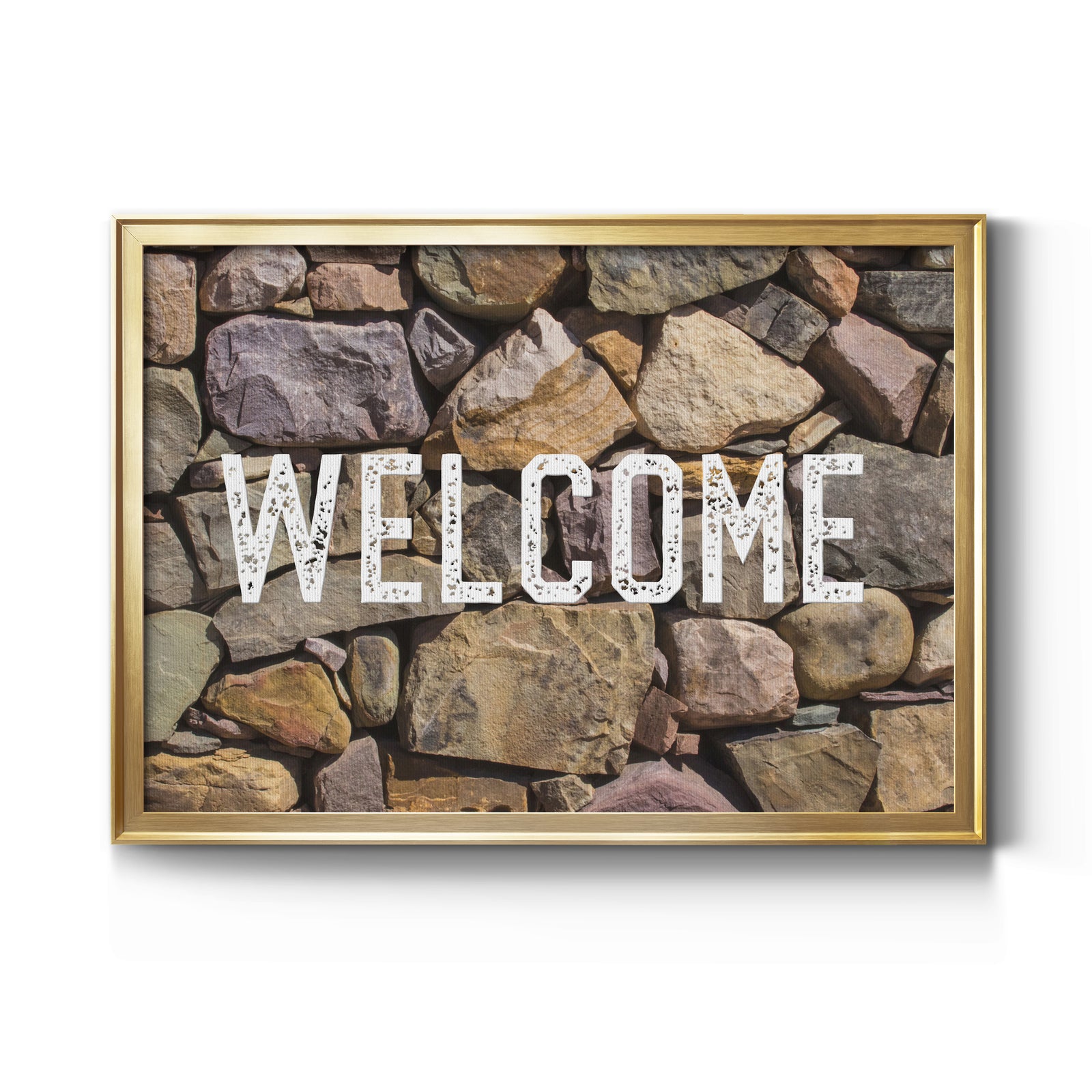 Rock Wall - Modern Framed Canvas Print