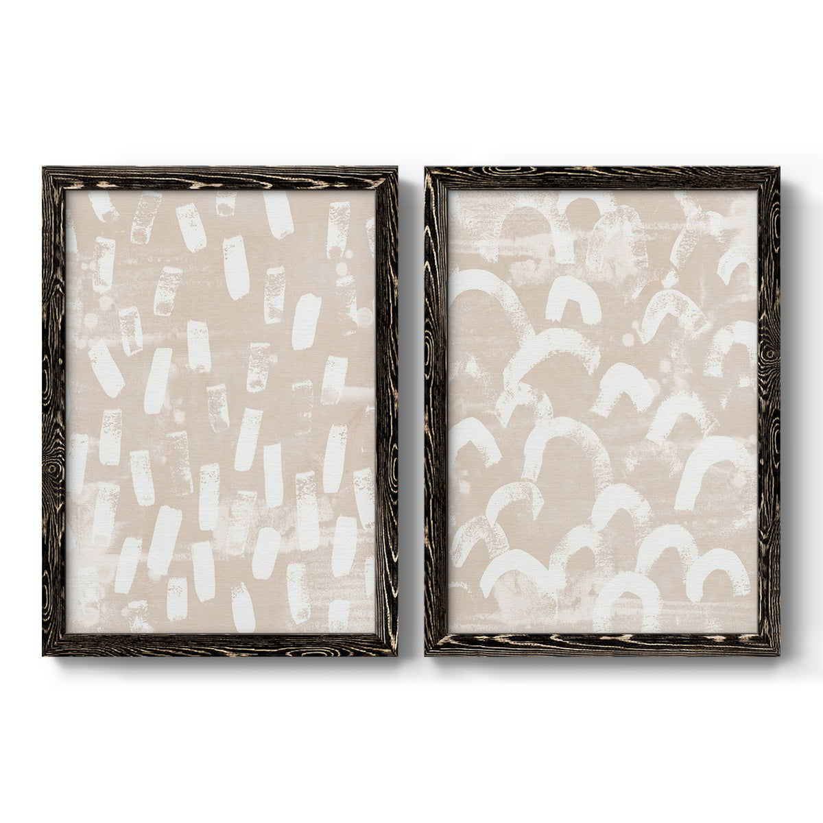 Earth Etching I - Premium Framed Canvas 2 Piece Set - Ready to Hang
