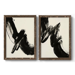 Black Expression I - Premium Framed Canvas 2 Piece Set - Ready to Hang