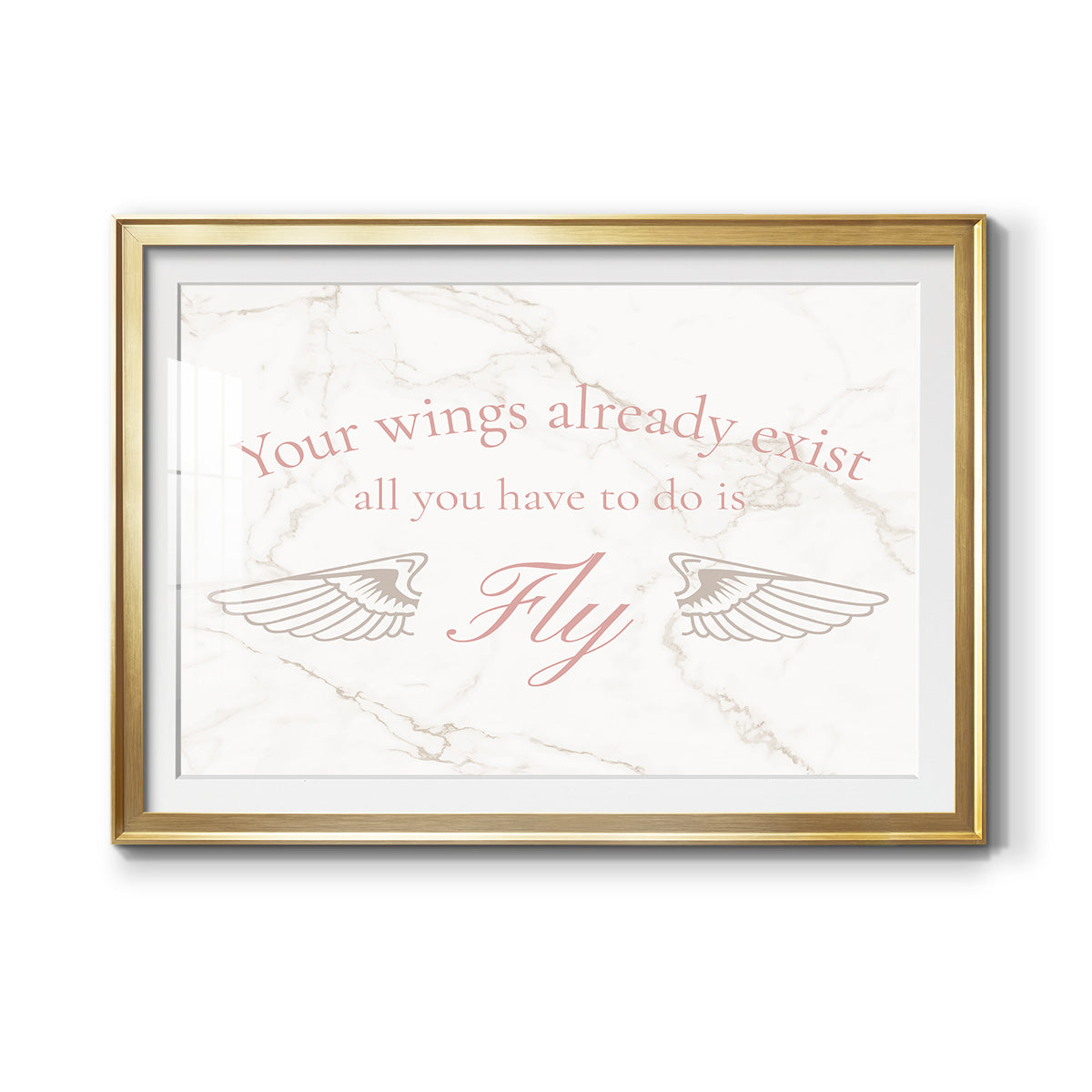 Wings Exist - Modern Framed Art Print