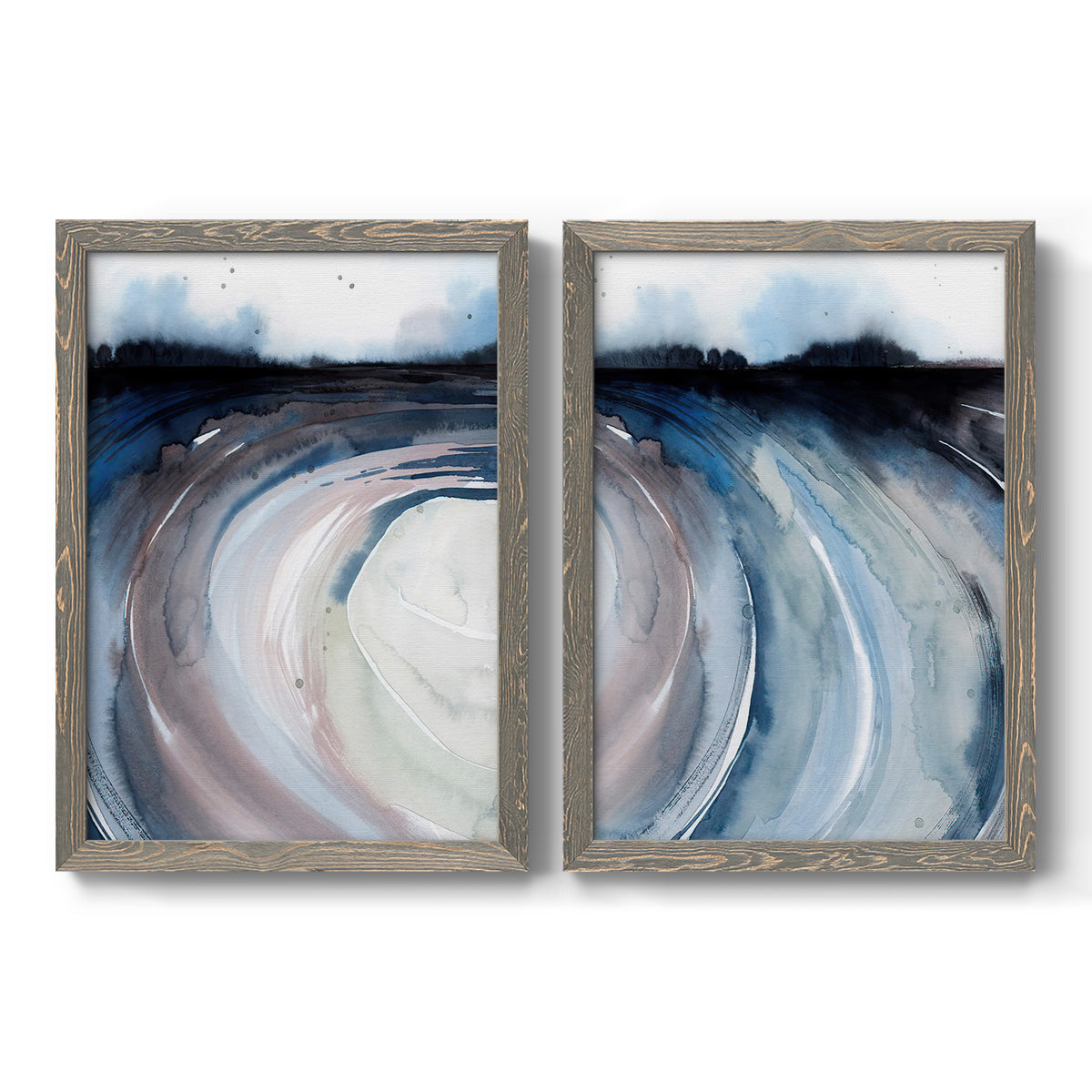 Geode Valley I - Premium Framed Canvas 2 Piece Set - Ready to Hang