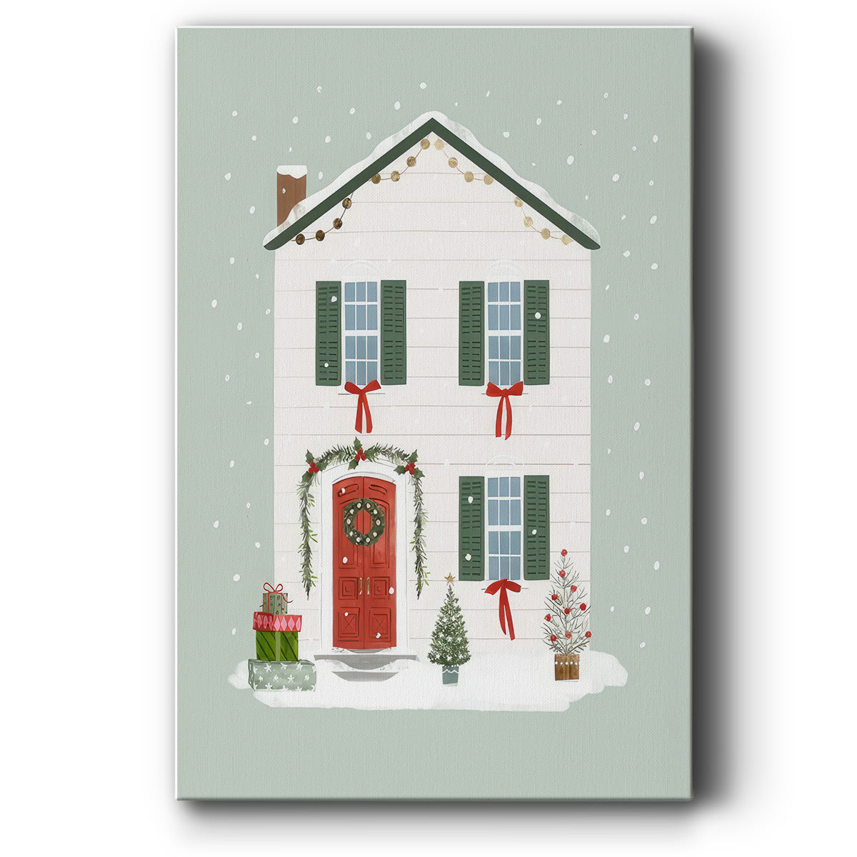 Festive Front Door III - Canvas Art Print
