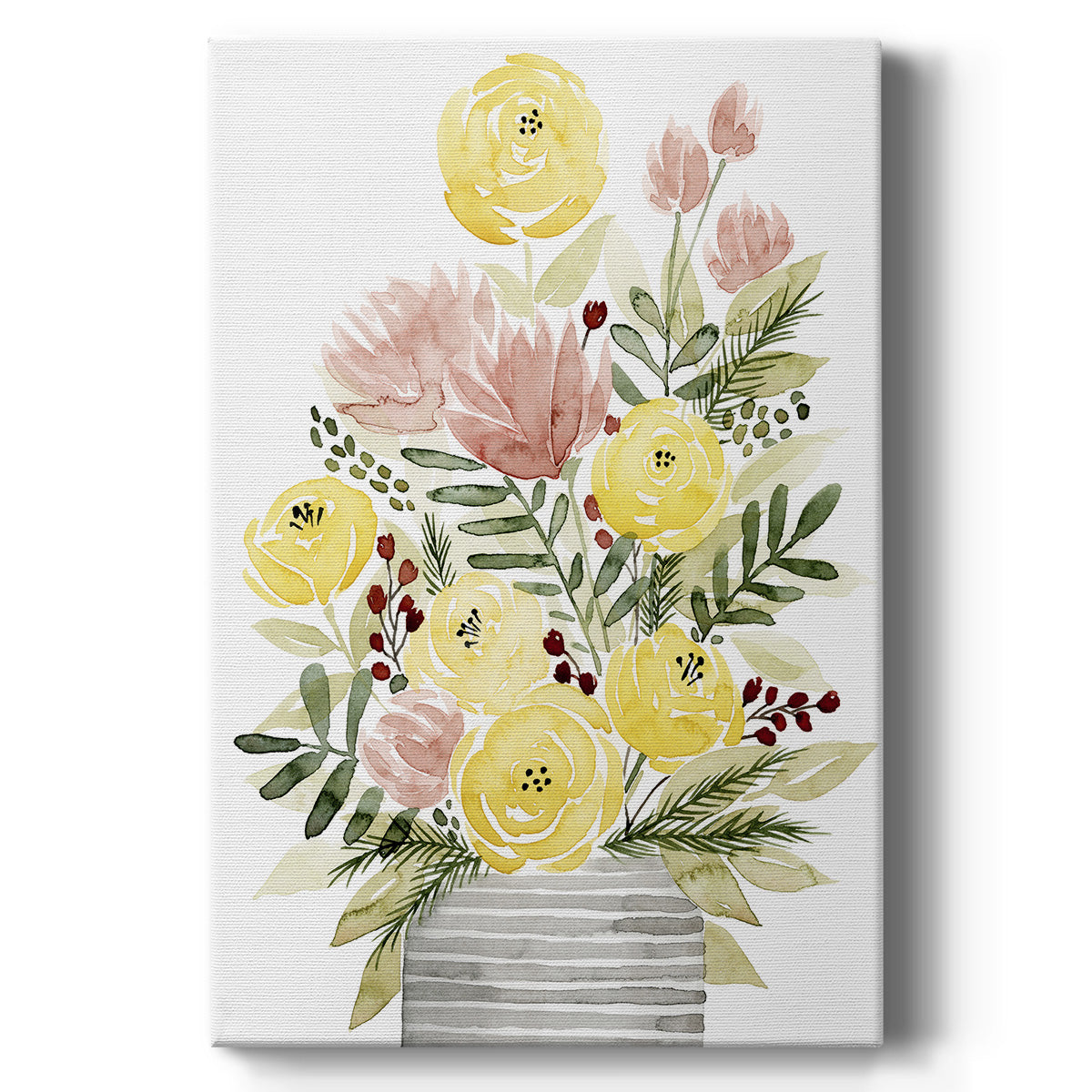 Blush Bouquet II Premium Gallery Wrapped Canvas - Ready to Hang