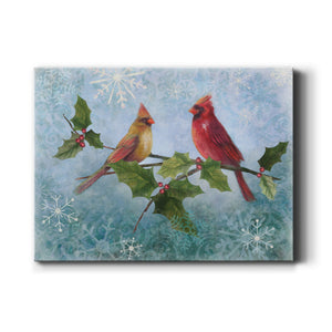 Winter Cardinal Duet II - Premium Gallery Wrapped Canvas  - Ready to Hang