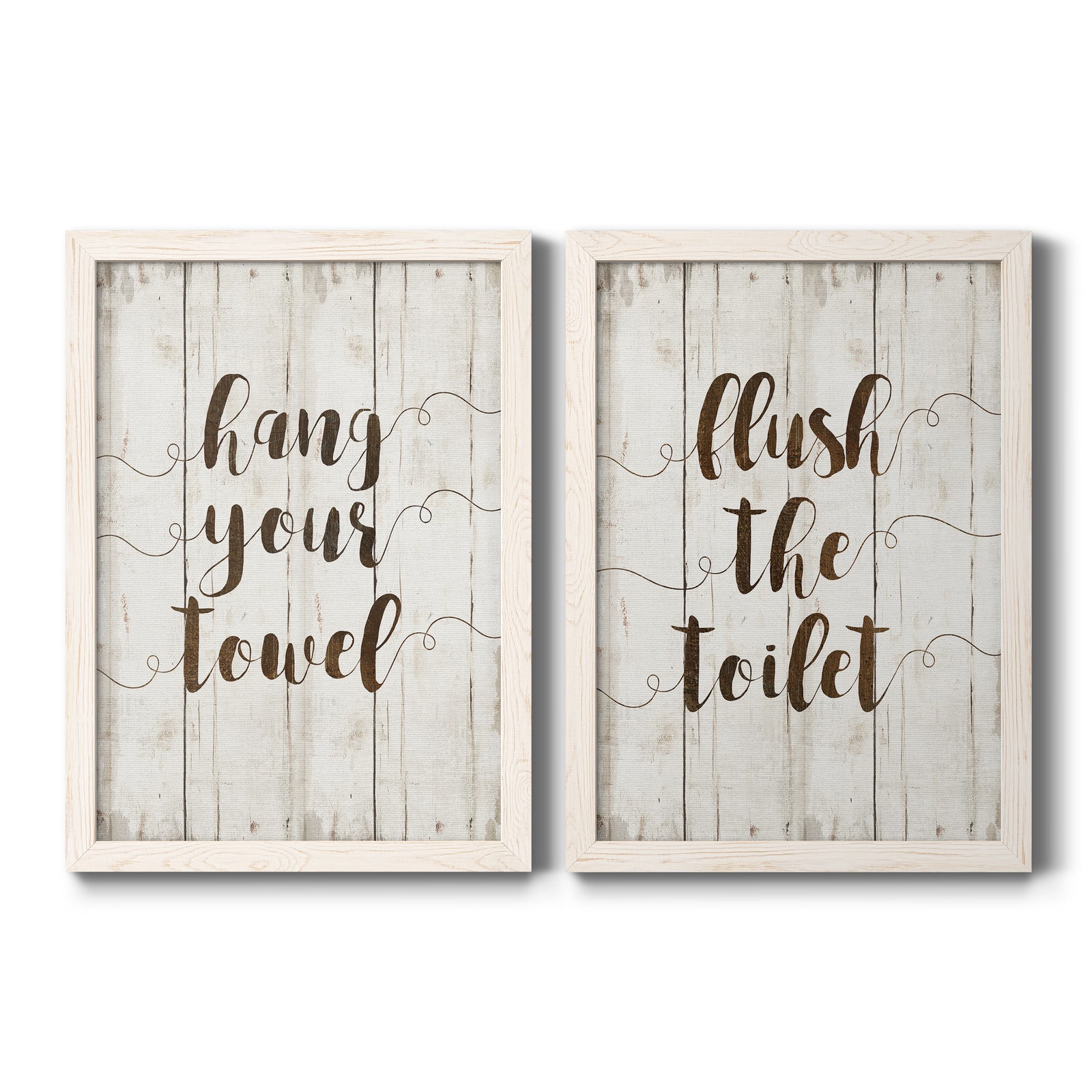 Hang Your Towel- Premium Framed Canvas in Barnwood - Ready to Hang