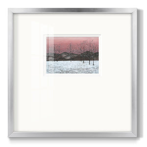 Sunset Snowfall II Premium Framed Print Double Matboard
