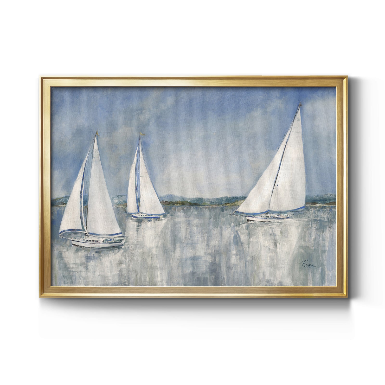 Catching the Breeze - Modern Framed Canvas Print