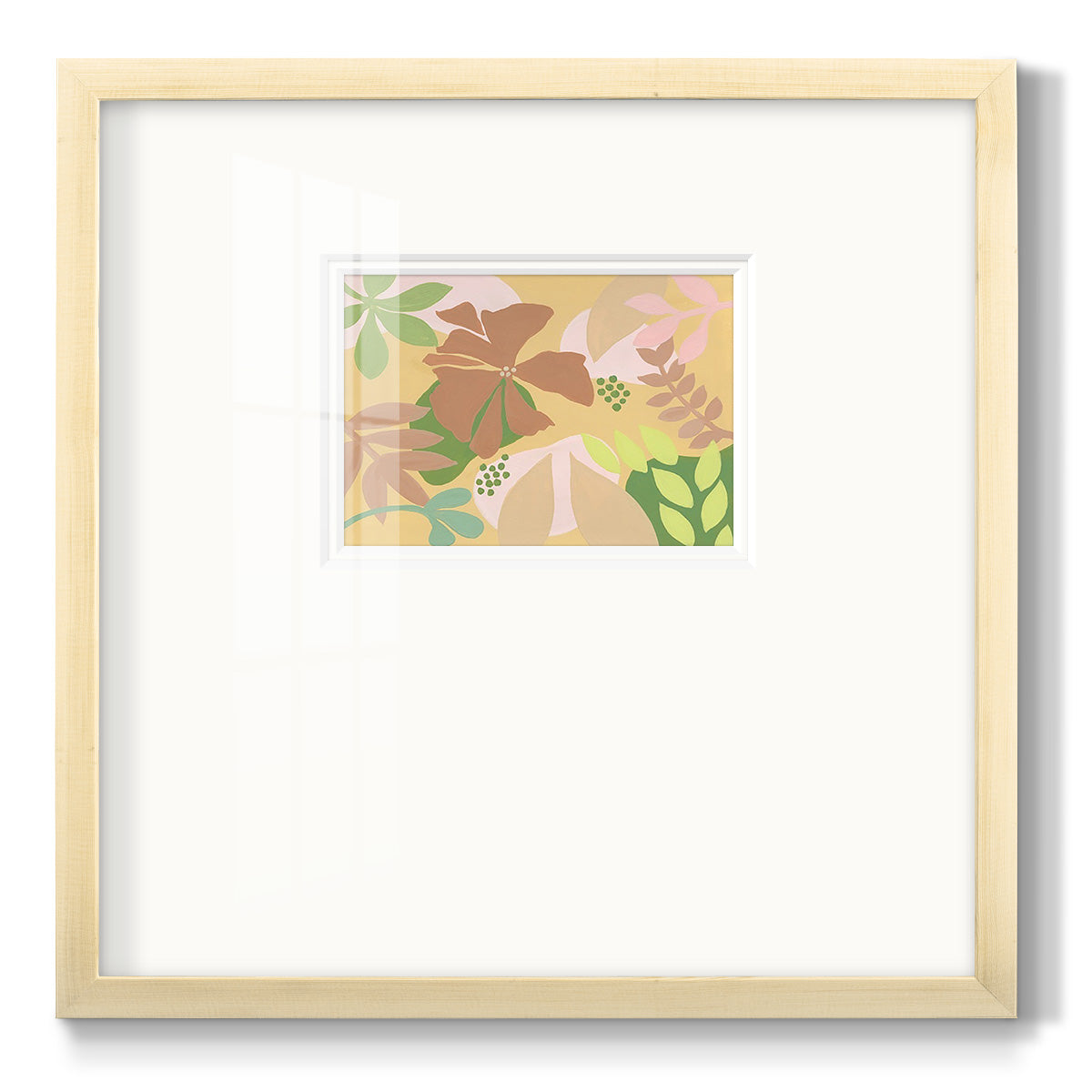Neutral Blooms IV Premium Framed Print Double Matboard