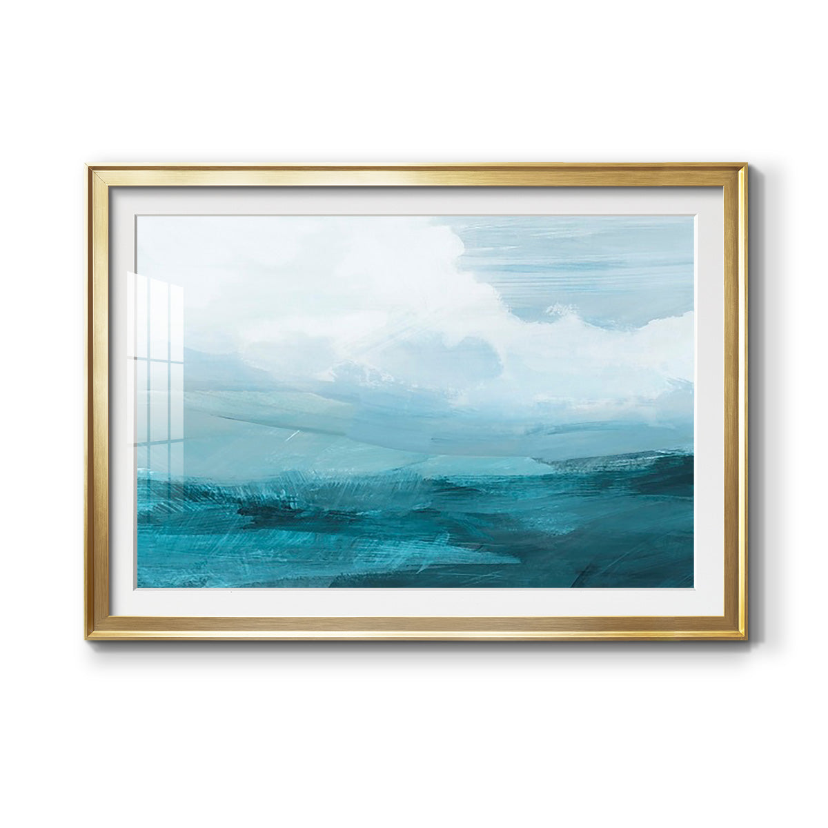 Azure Rising IV - Modern Framed Art Print