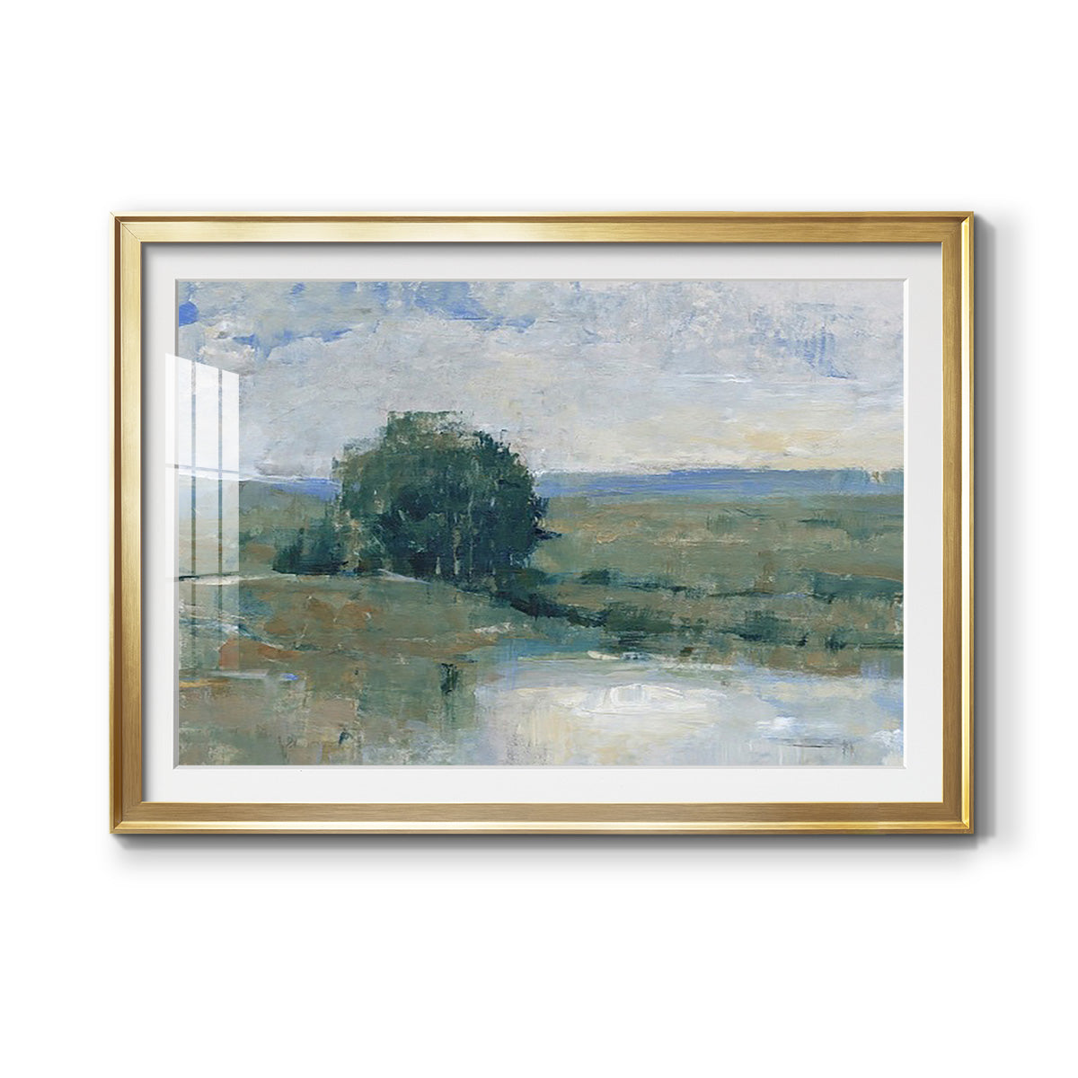 Riverbank Impression I - Modern Framed Art Print